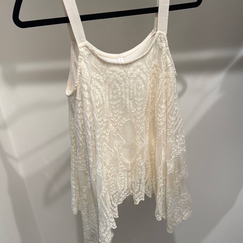 Elegant Cream Lace Women's Top